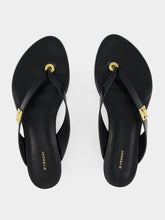 Givenchy Black 4G Liquid Leather Tong Sandals