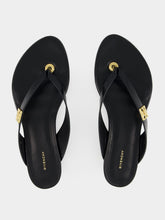 Givenchy Black 4G Liquid Leather Tong Sandals