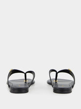 Givenchy Black 4G Liquid Leather Tong Sandals