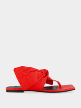 Givenchy Vermillon Boudoir Thongs in Nappa Leather with Bow