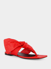 Givenchy Vermillon Boudoir Thongs in Nappa Leather with Bow