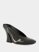 Givenchy Black Sculpted Patent Heeled Mules