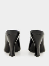 Givenchy Black Sculpted Patent Heeled Mules