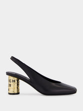 Givenchy Black Leather Tape Slingbacks
