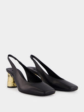Givenchy Black Leather Tape Slingbacks
