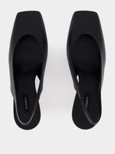 Givenchy Black Leather Tape Slingbacks