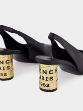 Givenchy Black Leather Tape Slingbacks