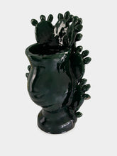 Les Ottomans Dark Green Ceramic Head Sculpture