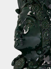 Les Ottomans Dark Green Ceramic Head Sculpture