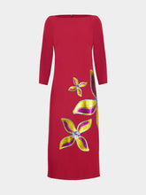 Paula Bellona Red Dahlia Sequin Long Dress