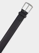 Aurélien Black Grained Leather Belt