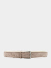 Aurélien Ash Grey Suede Leather Belt