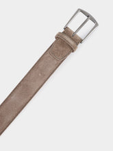 Aurélien Ash Grey Suede Leather Belt
