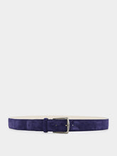 Aurélien Navy Suede Leather Belt