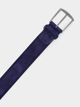 Aurélien Navy Suede Leather Belt