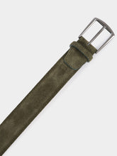 Aurélien Olive Suede Leather Belt