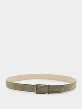 Aurélien Pistachio Suede Leather Belt