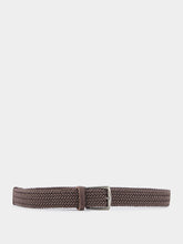 Aurélien Chocolate Woven Suede Belt