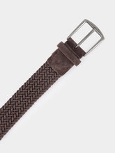 Aurélien Chocolate Woven Suede Belt
