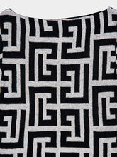 Balmain Asymmetric Monogram Jacquard Top