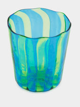 Paula Living Blue and Green Striped Glass