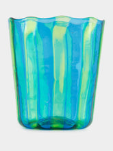 Paula Living Blue and Green Striped Glass