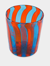 Paula Living Turquoise and Red Striped Glass