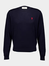 Ami Paris Navy Crew Neck Sweater