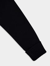 Ami Paris Black Logo-Intarsia Wool Cardigan