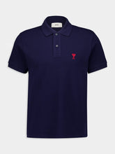 Ami Paris Night Blue Ami de Coeur Polo Shirt