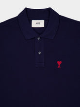 Ami Paris Night Blue Ami de Coeur Polo Shirt
