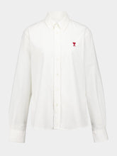 Ami Paris White Button-Down Ami de Coeur Shirt