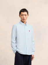 Ami Paris Blue Button-Down Ami de Coeur Shirt