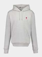 Ami Paris Heather Ash Grey Cotton Sweatshirt