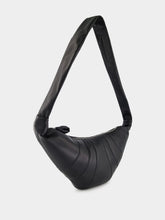 Lemaire Black Medium Croissant Bag in Soft Nappa Leather