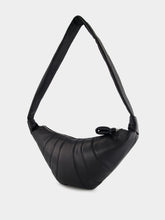 Lemaire Black Medium Croissant Bag in Soft Nappa Leather