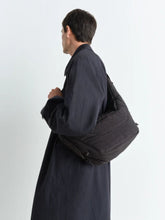 Lemaire Medium Soft Game Bag in Dark Chocolate Nylon Canvas