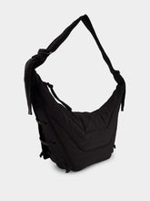 Lemaire Medium Soft Game Bag in Dark Chocolate Nylon Canvas