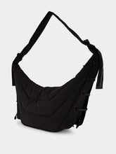 Lemaire Medium Soft Game Bag in Dark Chocolate Nylon Canvas