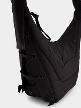 Lemaire Medium Soft Game Bag in Dark Chocolate Nylon Canvas