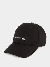 Givenchy Black Cotton Twill Curved Cap