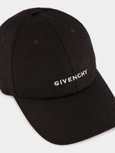 Givenchy Black Cotton Twill Curved Cap
