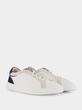 Givenchy White & Blue G Set Leather and Suede Sneakers