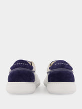 Givenchy White & Blue G Set Leather and Suede Sneakers