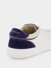 Givenchy White & Blue G Set Leather and Suede Sneakers