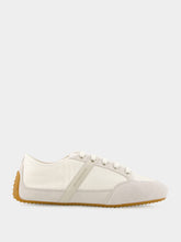 Givenchy White Slim Nylon and Suede Sneakers