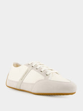 Givenchy White Slim Nylon and Suede Sneakers