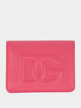 Dolce & Gabbana Pink Calfskin DG Logo Compact Wallet