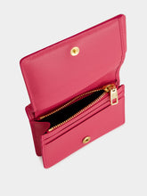 Dolce & Gabbana Pink Calfskin DG Logo Compact Wallet