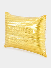 Begüm Khan Gold-Plated Crocodile Evening Clutch